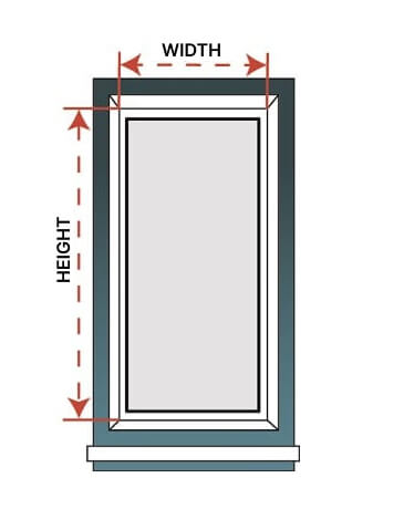 When installed on the window frame
