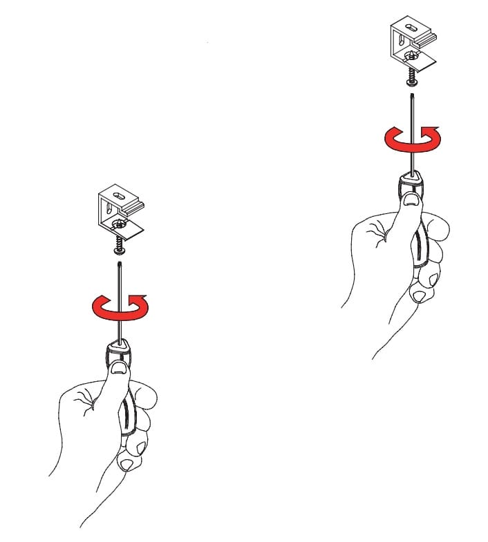 For installation between the glass holders