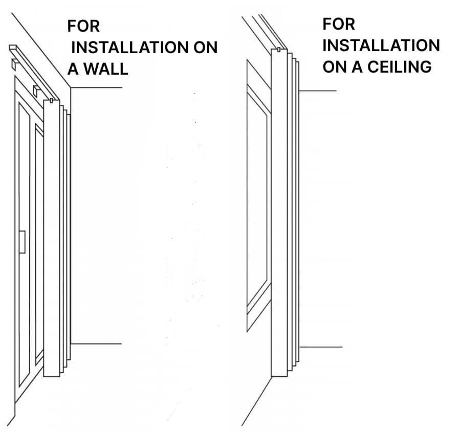 For installation on a wall