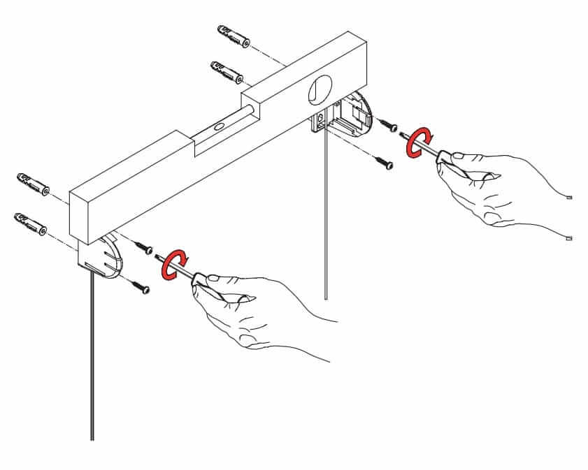 For installation on wall